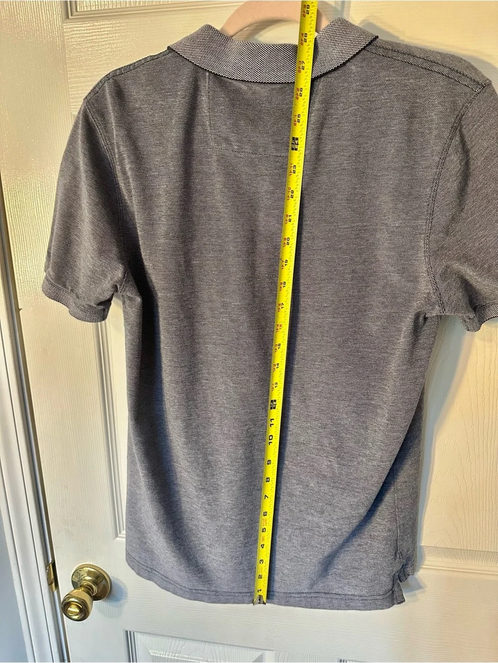 Banana Republic Men’s M Gray Solid Cotton Knit Polo Shirt Logo Golf